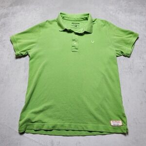 True Religion Sportswear California Style Mens XL Green Polo Shirt Short Sleeve